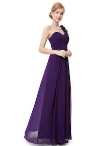 Plus Size Dresses Purple: Gemma One Shoulder Bridesmaid Dress