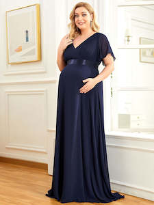 Maternity Dresses: Jacqui Deep V-neck Maternity Bridesmaids Dress