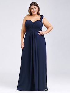 Bridesmaids Dresses Navy Blue: Gemma One Shoulder Bridesmaid Dress