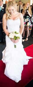 Pre Loved Wedding Dresses: Satin Strapless Wedding Dress