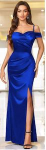Gianna Off Shoulder Satin Dress