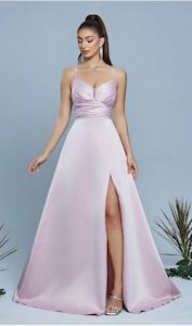Tilly Pink satin dress