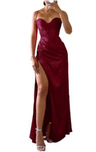 Gracie satin tie back dress