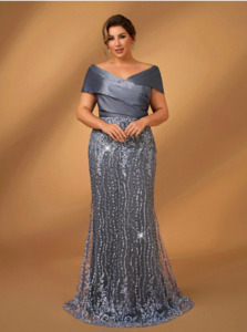 Ball Dresses: Kathy Satin & Sequin dress