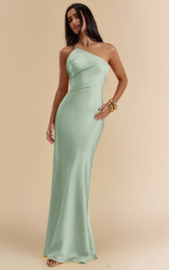 Ball Evening Dresses Green: Wendy Satin Dress
