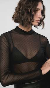 STAPLE THE LABEL Kaia Spot Mesh Top