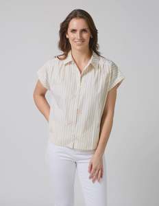 Stella Gemma: STELLA + GEMMA Lindy Shirt Yellow Stripe