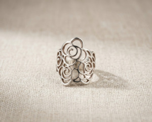 Rings 1: Sterling Silver Modern Rose Ring