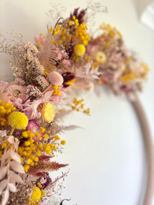 Handmade Dried Flower Wreath Sweet Stems NZ