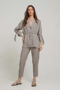 Sale Coats Jackets: Mantra Linen Jacket - Steel