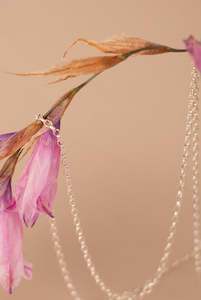 Eden Jewellery: Oval Belcher Necklace - Sterling Silver