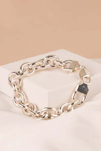 Eden Jewellery: Large Cable Bracelet - Sterling Silver