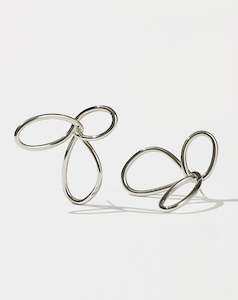 Sale Leather Goods Jewellery: Flower Earrings Oversized - Sterling Silver