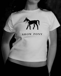 T Shirts: Show Pony Baby Tee - White