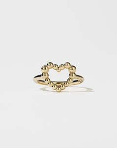 Rings: Fizzy Heart Ring - Gold Plated