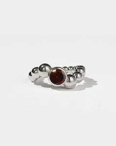 Rings: Fizzy Ring - Silver/Garnet
