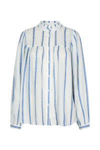 Lollys Laundry: Cara Shirt - Neon Blue Stripe