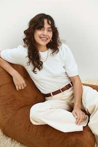 Coats Jackets Knits: Mila SS Pullover - Ice