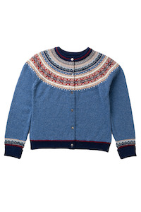 Coats Jackets Knits: Alpine Short Cardigan - Blue Morning
