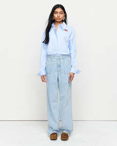 Sale Pants Skirts: Straight Leg Jean - Blue.