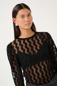 Blouses: Rasmine Long Sleeve - Meteorite