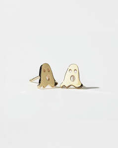 Earrings: Nell Ghost Stud Earrings - Gold Plated