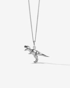 Necklaces: Dinosaur Charm Necklace - Sterling Silver