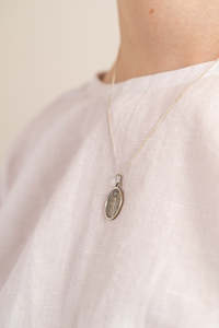 Eden Jewellery: St Christopher Necklace Medium - Sterling Silver