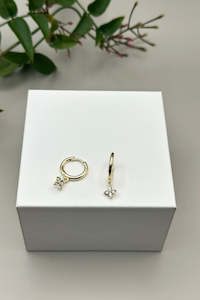 Knits Jackets: Crystal Flower Hoops