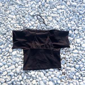 T Shirts: Bikini Top - Black
