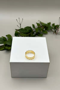 Rings: Mesh Ring - Gold Plate