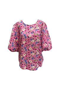 Milly Top - Hot Pink Flower