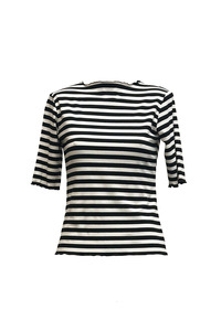 South Of Eden: Calliope Top - Black White Stripe