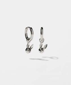 Earrings: Bunny Charm Earrings - Sterling Silver