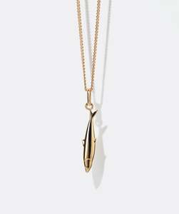 Sardine Charm Necklace - Gold Plated