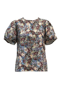 Tilly Top -Brown Flower Print