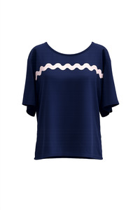 Olympia Top - Navy Pink
