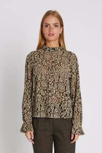 Rue De Femme: Ulani Blouse - Black/Beige