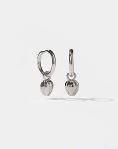Tulip Charm Earrings - Silver