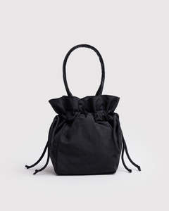 Full Price: Nylon Drawstring Bag - Black