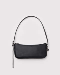 Full Price: Recycled Leather Pochette - Black