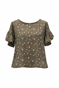 South Of Eden: Maeve Top - Olive Pink Floral