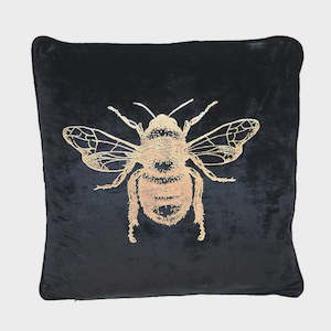 Textiles: Velvet Bee cushion