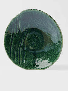 Oribe Green Uneven Plate