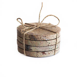 Decor: Marble coaster, pink taupe