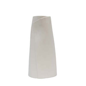 Decor: Ceramic Paper wrap vase white