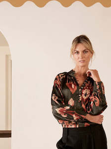 The Dreamer Label: Dara Ikat silk blouse
