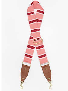 Bags: Bag Strap | Pink + Red Stripe