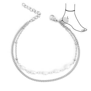 Accessories: Anklet, with small pearls