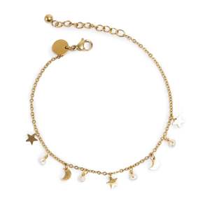 Accessories: Bracelet, pure steel, with stars